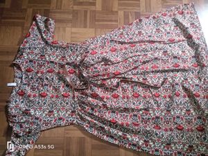 Floral Print Maxi Dress with Belt