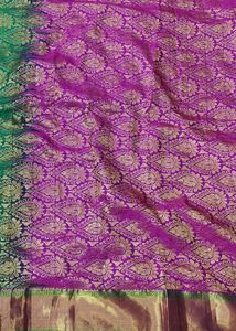 Gorgeous Green &amp; Pink Saree