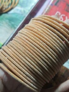 peach velvet Bangles - Set