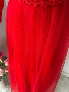 Pretty Red Lace Gown