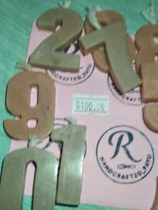 Handcrafted Number Candles