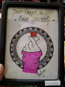 Love Yourself Table Framed Art