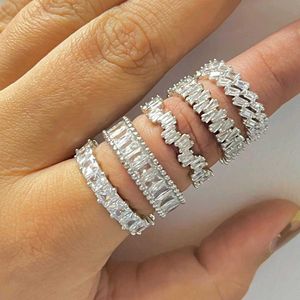 Crystal Diamonds Band Rings