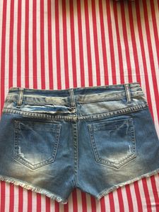 FLOWER SUMMER MINI DENIM  SHORTS