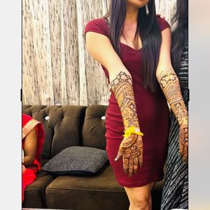 Maroon Bodycon Short Middi