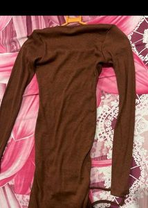💥 Diwali offer💥 Brown Bodycon Mini Dress