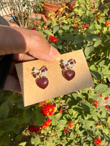 Heart Bow Earrings