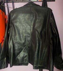 Men’s Black Faux Leather Biker (CUSTOM MADE)