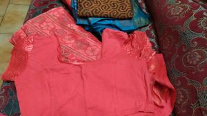 Pink Floral Saree