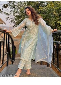 Lace Green  Kurti Set