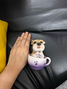 Cute Dog in a Cup Figurine