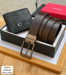 COACH MENS WALLET N BELT COMBO WD BOX