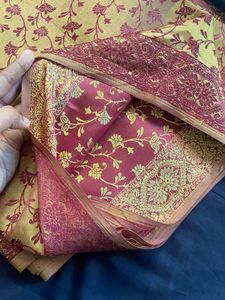 Elegant Maroon &amp; Gold double side Saree