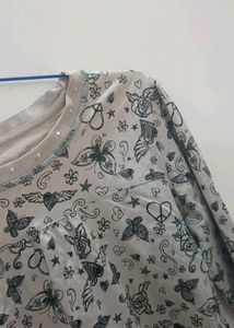 Patterned Long Sleeve Top