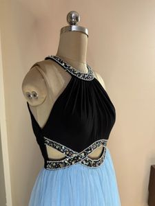 Blue Embellished Very Pretty Backless Gown