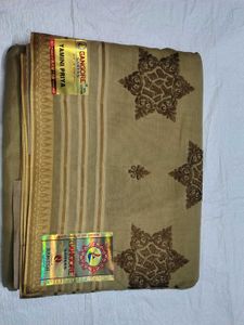 Gangore Cotton Saree With Stitched Peticoat