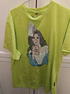 Graphic Print Green T-shirt
