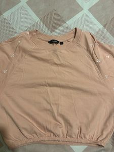 Peach Embroidered Top