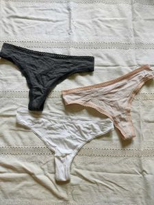 Thong Panties - Bundle of 3 Size EU -S