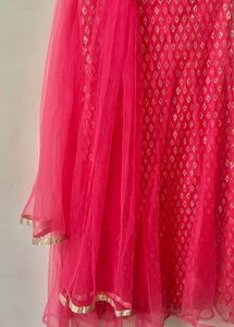 Peach Pink Ish  Net Lehenga