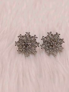 Snowflake Earrings 925 Silver Sterling