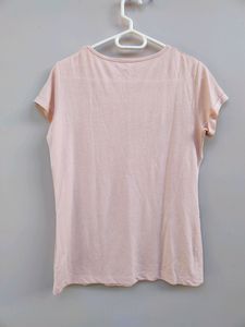 Peach Butterfly-print T-Shirt