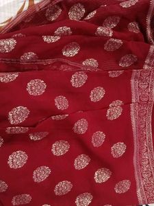 Maroon Banarasi Silk Saree