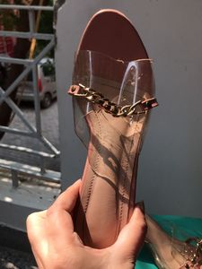 Pink Chain Sandals