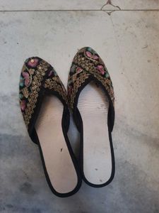 Embroidered Mules