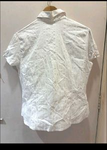 White Button-Down Top