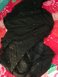 Black Sequence Saree With Blouse