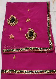 😍💖new Beautiful Pink Saree💖😍