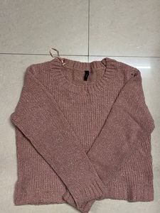 Sparkly Rose Knit Sweater