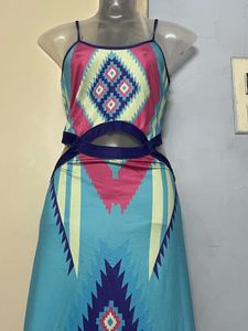 Chromatic Imported Long Designer One Piece
