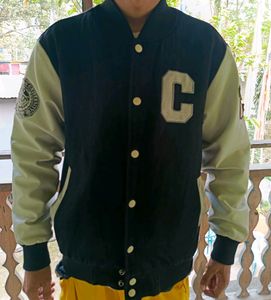 LEATHER VARSITY JACKET BY CHUNGANG UNIVERSITY
