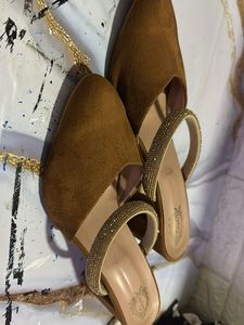 Brown Heeled Sandals