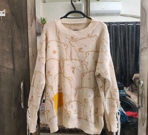 Cute Bear Print Sweater from savana