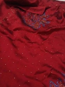 Excellent stone work saree with blouse