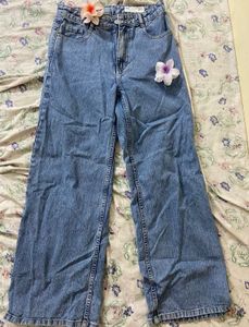 Wide Leg Denim Jeans