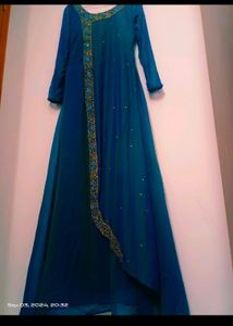 Peacock Blue Double Shade Kurta