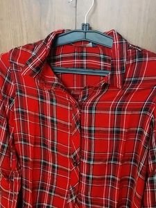 Women Red Checked Shirt