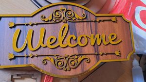 Welcome Wall Mdf Bord Sheet Design