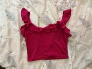 Cute Pink Ruffle Top