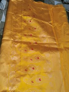 Navratri Special Elegant Yellow Saree