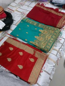 Three Set Embroidered Sarees