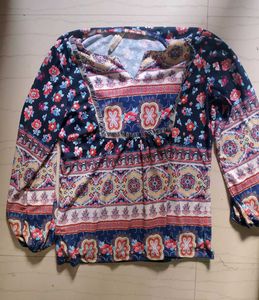 Floral Print Long Sleeve Top size(S)