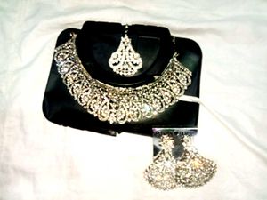 Sparkling Silver Statement Earrings