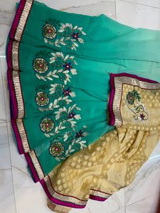 Beautiful Gota Patti Flowers 🌺Work Saree Ne