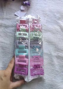 12-Cute Pastel Hair Claw Clips