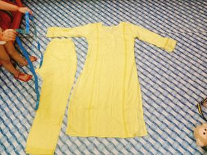 pure kurta yellow paint set